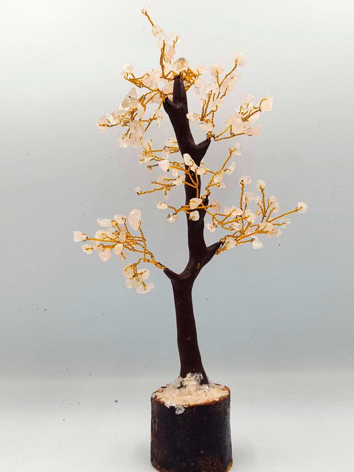 Edelstenen boompje - Tree of Life 150 rozenkwarts steentjes