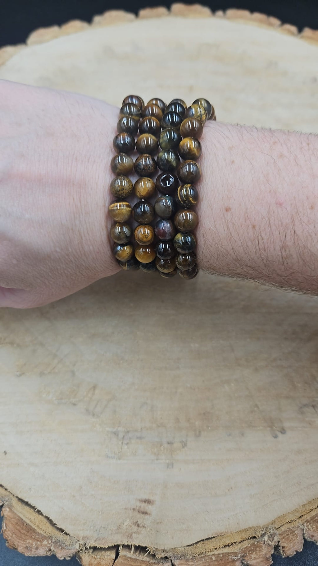 Power armband 8mm - Tijgeroog