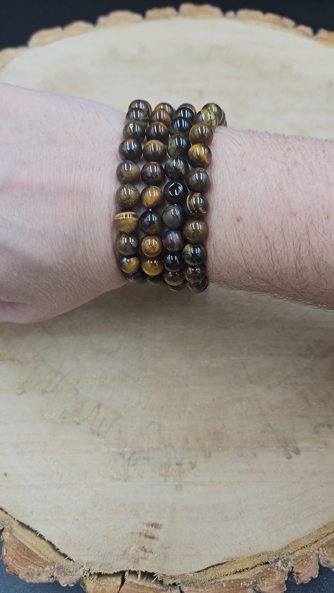 Power armband 8mm - Tijgeroog