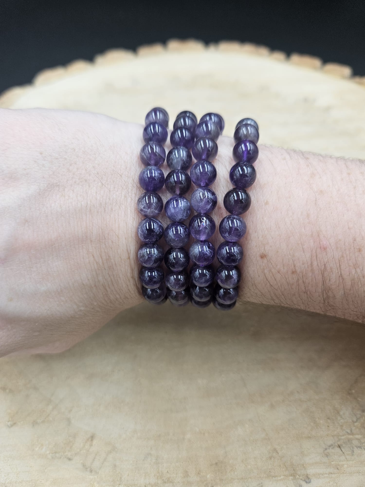 Power armband 8mm - Amethist