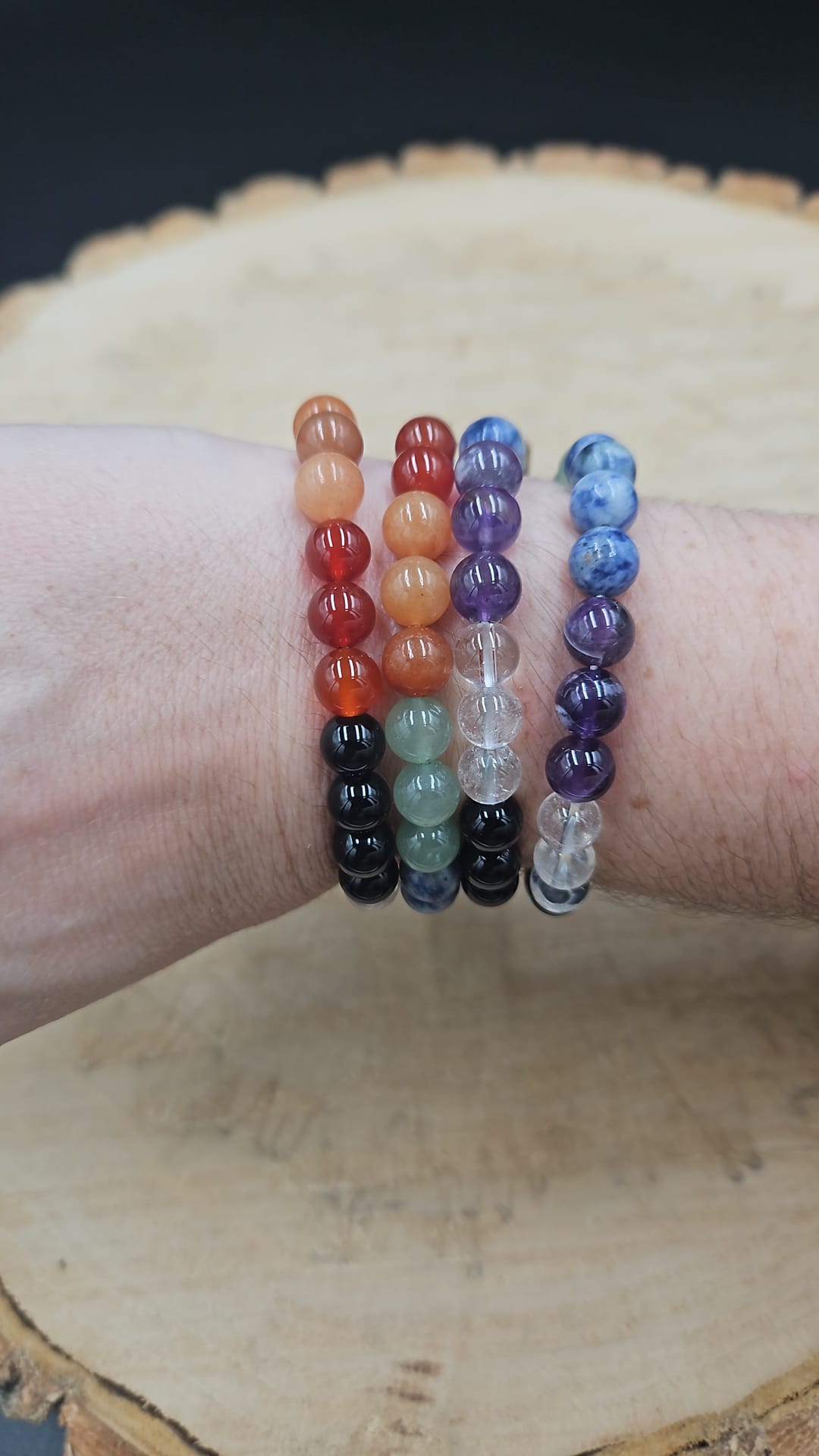 Power armband 8mm - Chakra stenen
