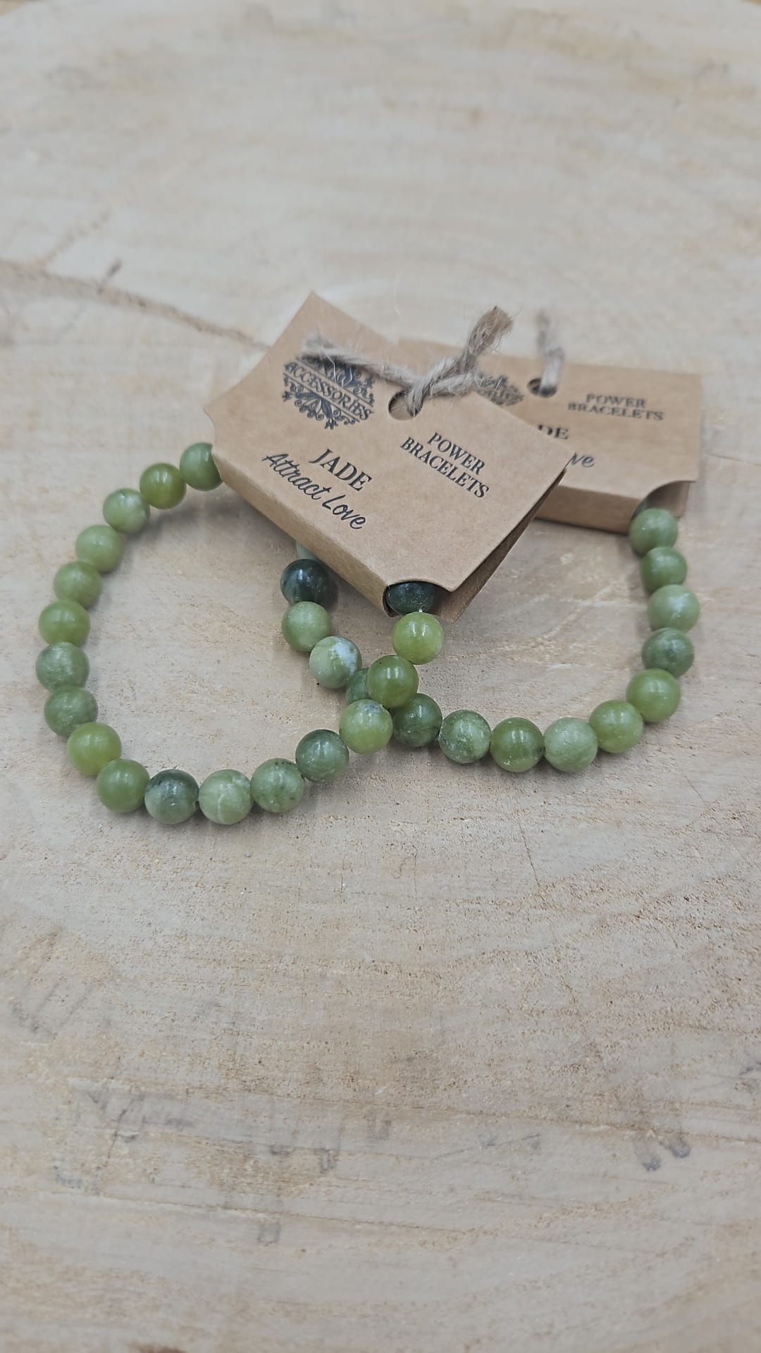 Power armband 8mm - Groene Jade