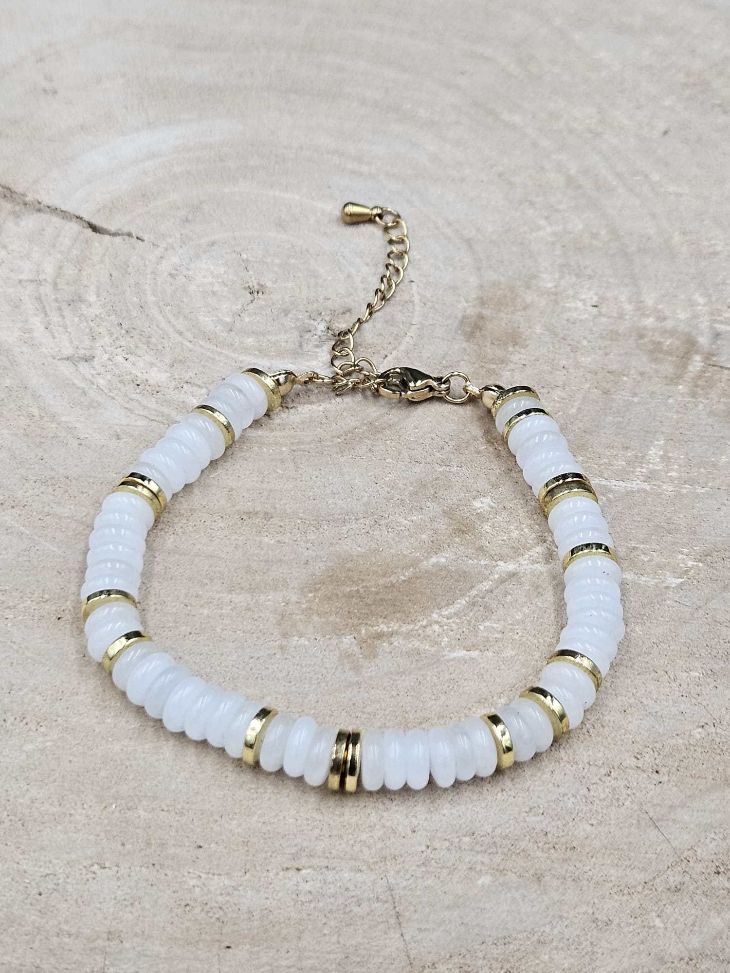 Armband Ona - Witte Jade