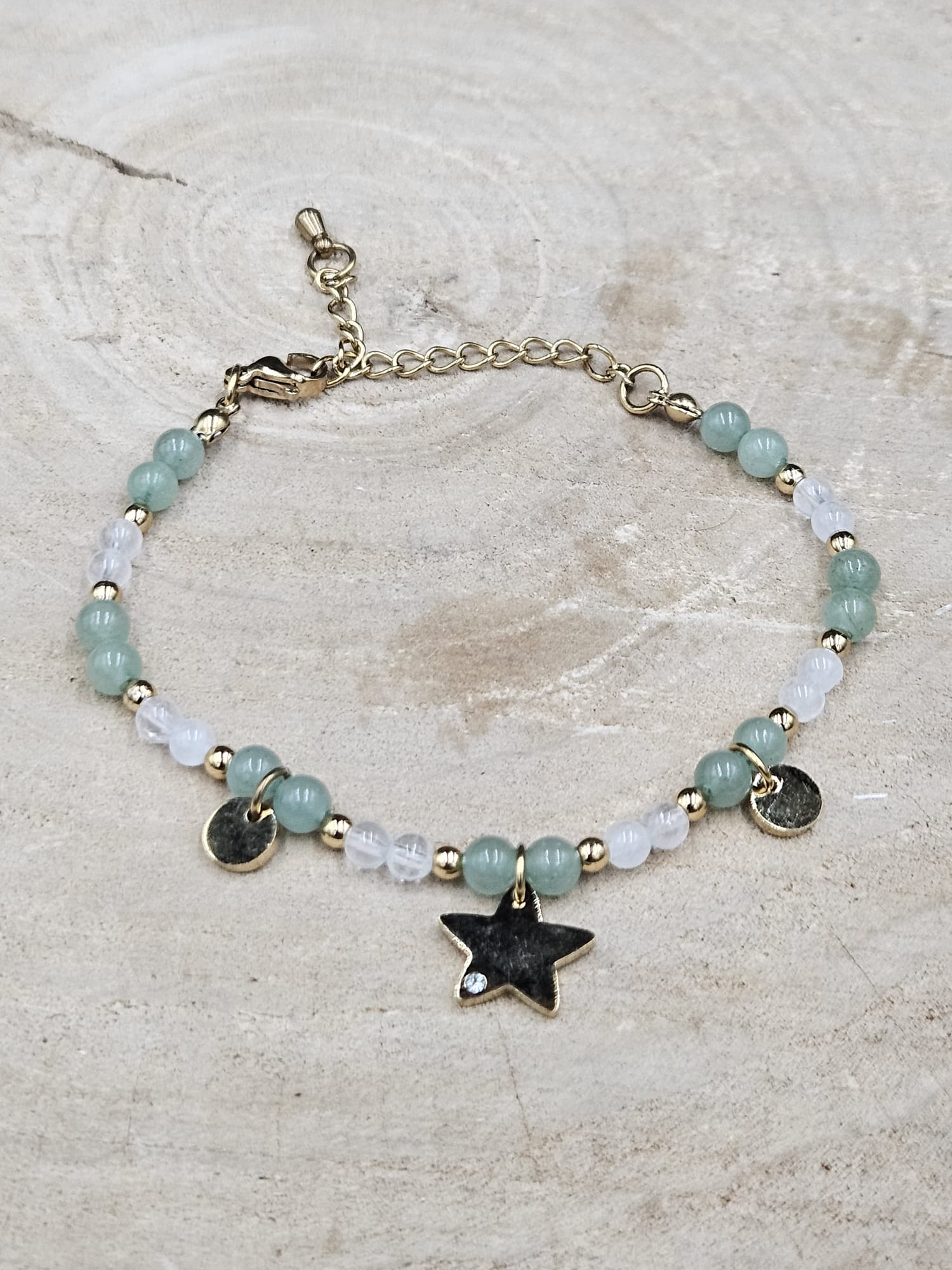 Armband Mira Bergkristal - Avonturijn