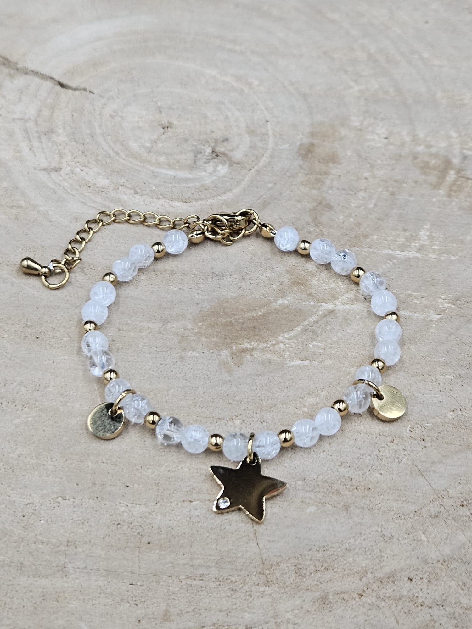 Armband Mira Bergkristal - gebarste Bergkristal