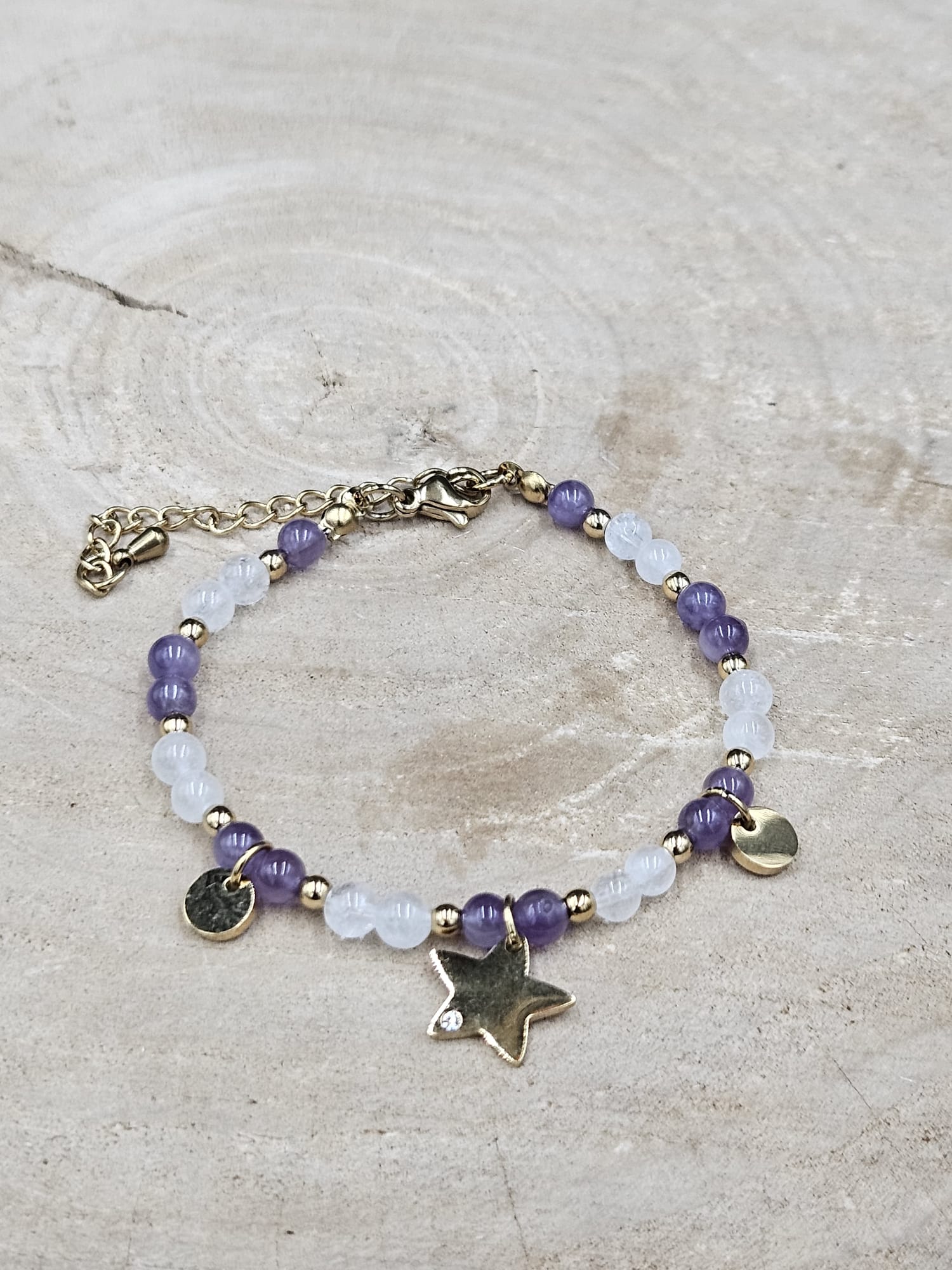 Armband Mira Bergkristal - Amethist
