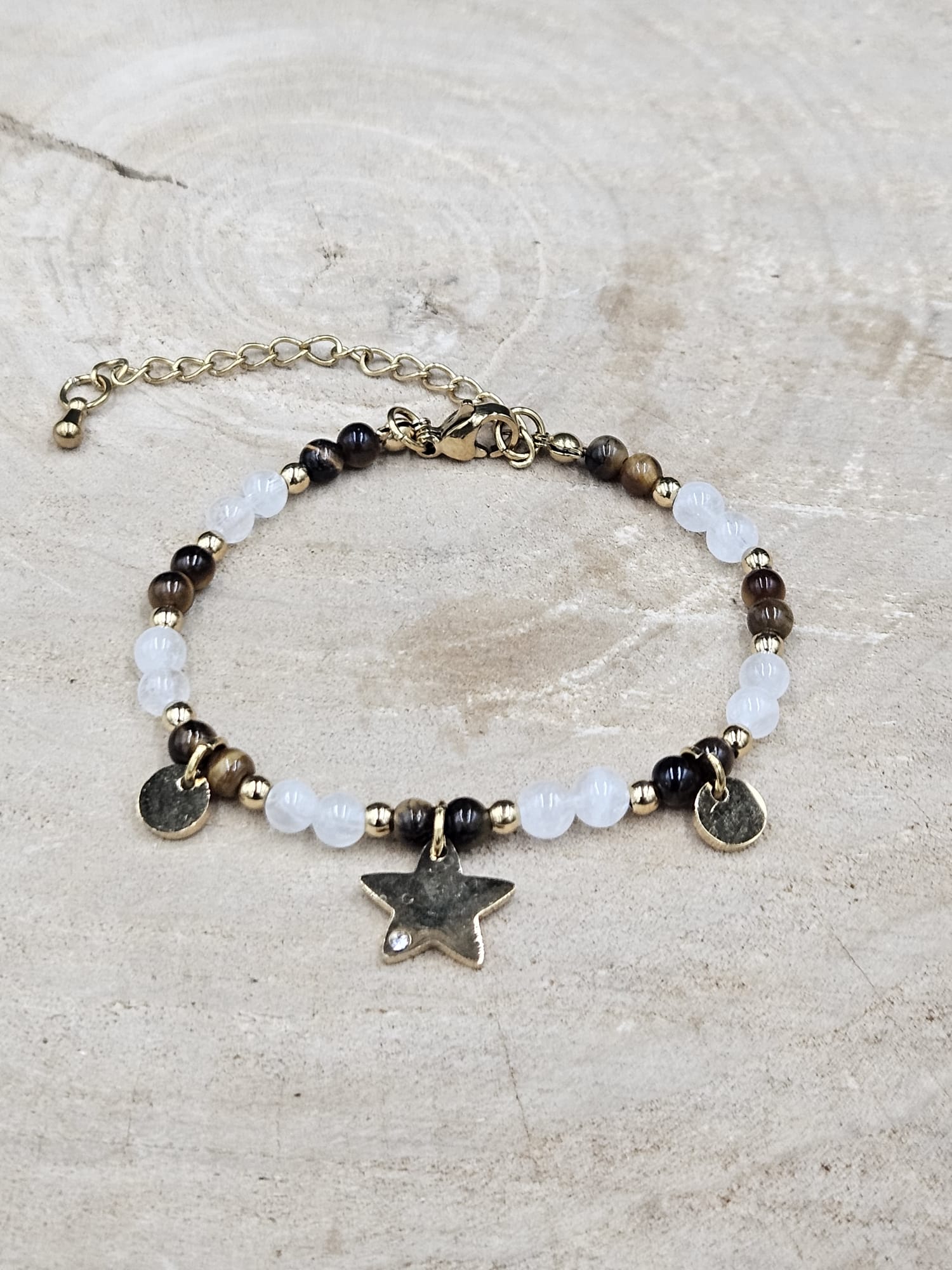 Armband Mira Bergkristal - witte Howliet