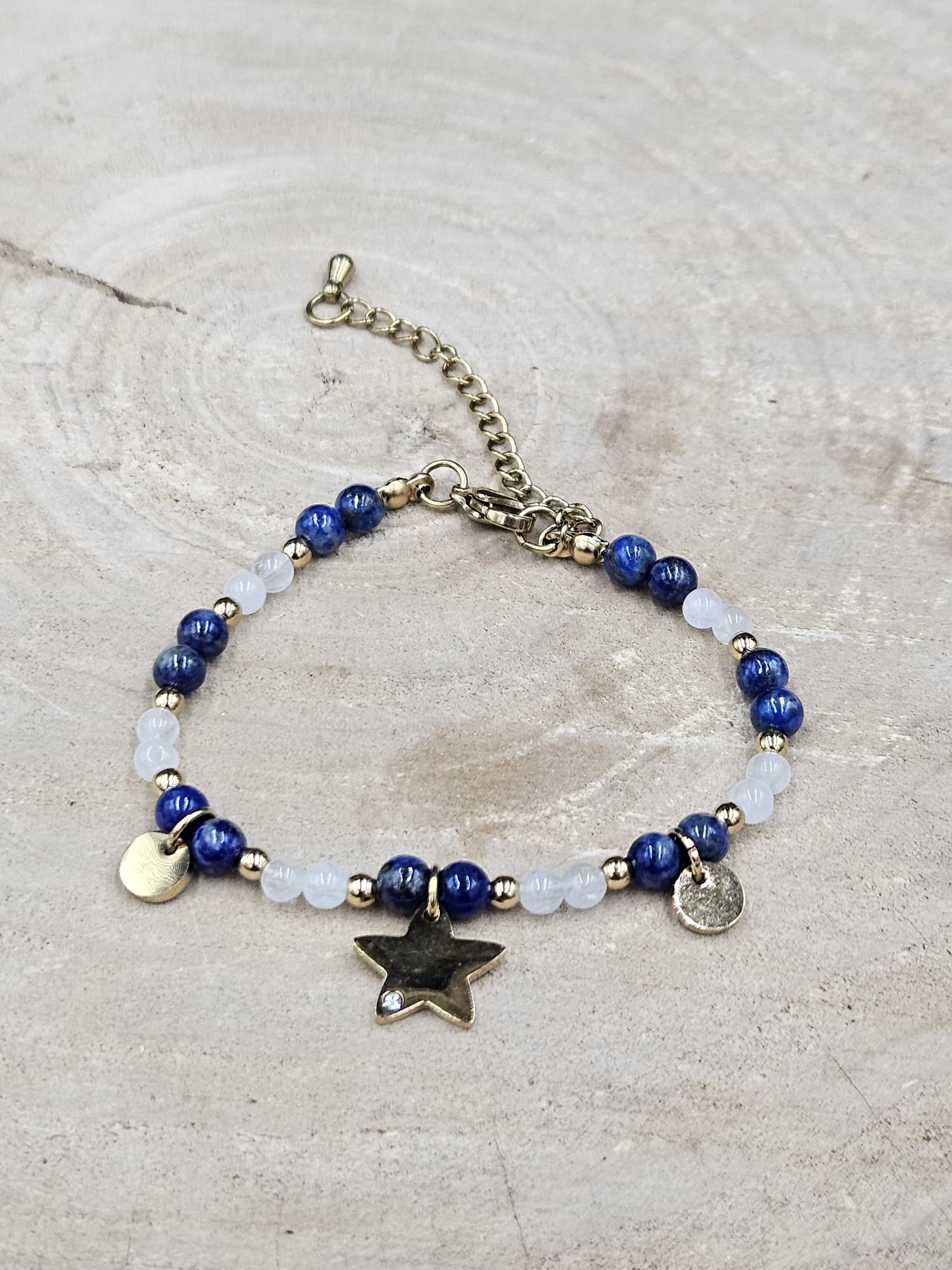 Armband Mira Bergkristal - Lapis Lazuli
